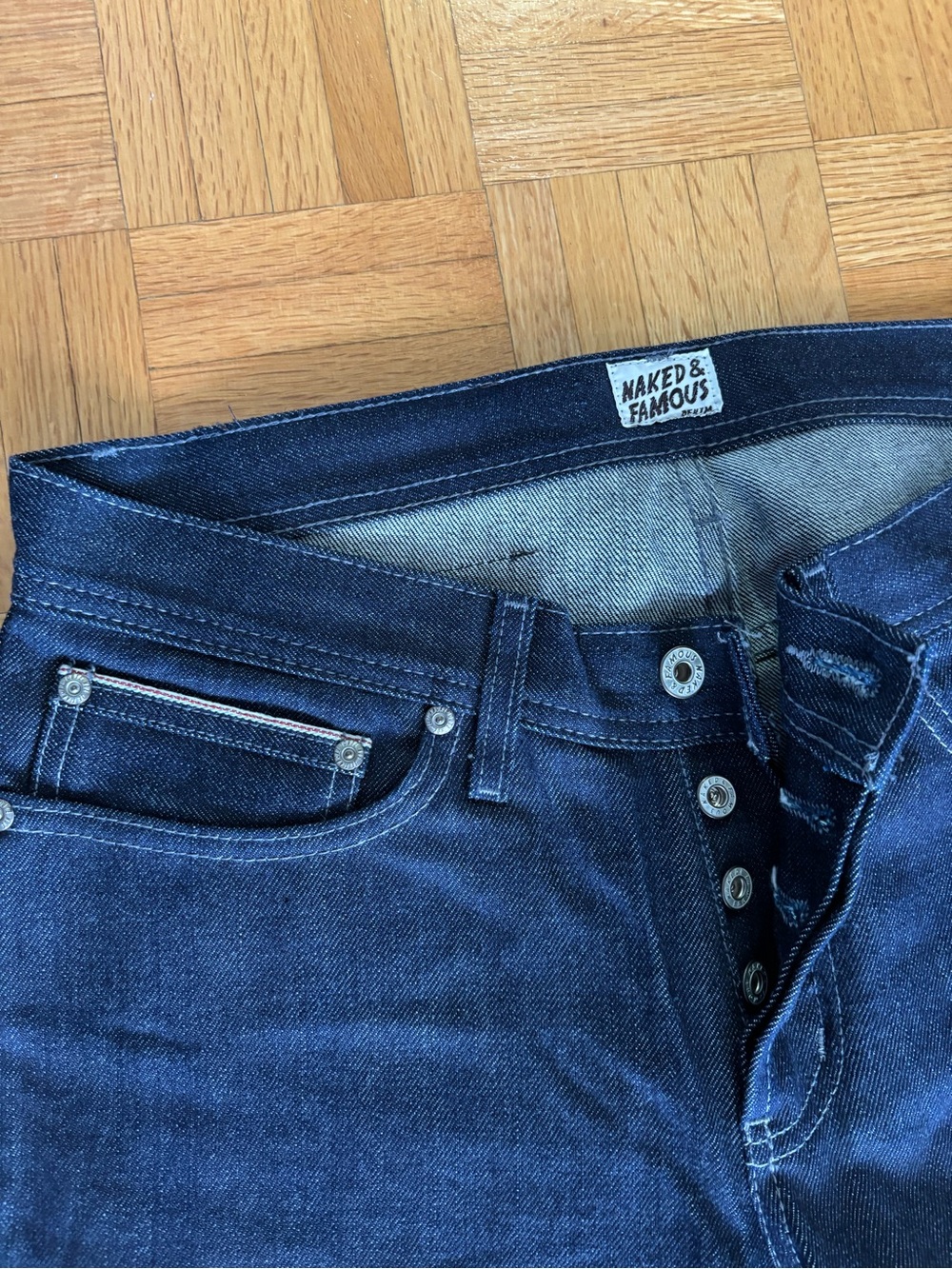 Naked & Famous Weird Guy Indigo Raw Selvedge Jeans
